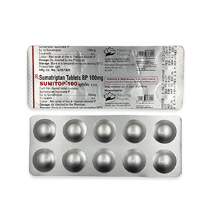 Sumatriptan 100 mg 90 tabs