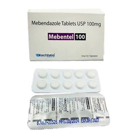 Mebental (Mebendazole) 100 mg 200 tabs